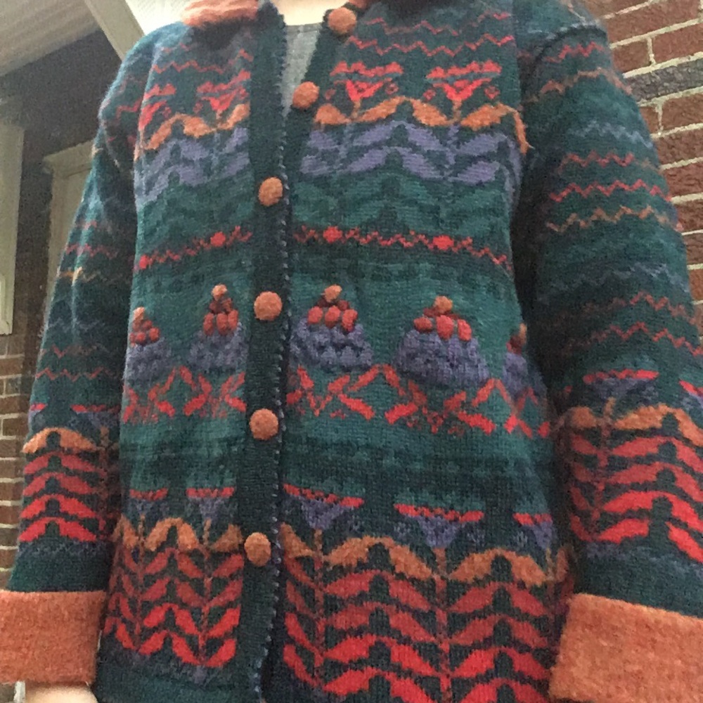 Fair isle Irish wool cardigan